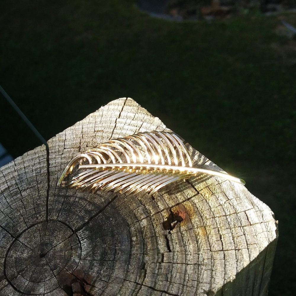 Valenza 1/20 12 kt. GF leaf brooch